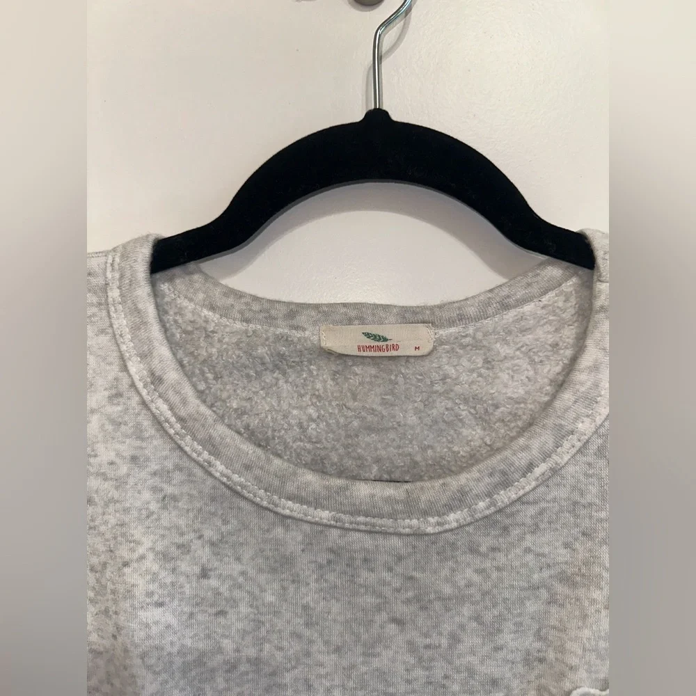 Hummingbird Grey Sweater Top - Picture 6 of 9